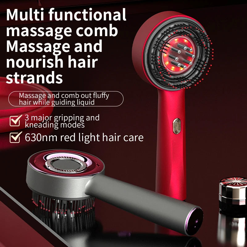 Electric Scalp Massager - Vibration & LED Light for Relaxation & Comfort - TradixPro