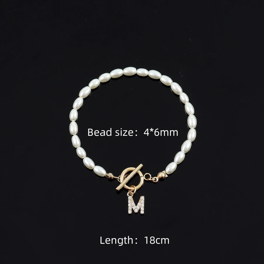 Elegant Pave Zircon Initial Bracelet (Personalized & Sparkly Statement) - TradixPro