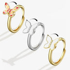 Elegant Spinning Fidget Ring - Adjustable Crystal Copper Ring - TradixPro