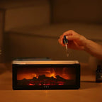 Fireplace Humidifier with Essential Oil Diffuser - 7 LED Colors & Remote - TradixPro