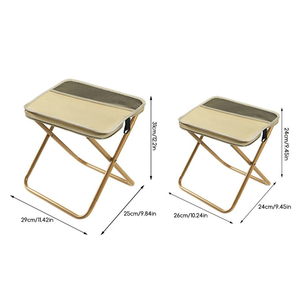 Foldable Backpack Stool - 2-in-1 Portable Camping Chair with Storage Bag - TradixPro