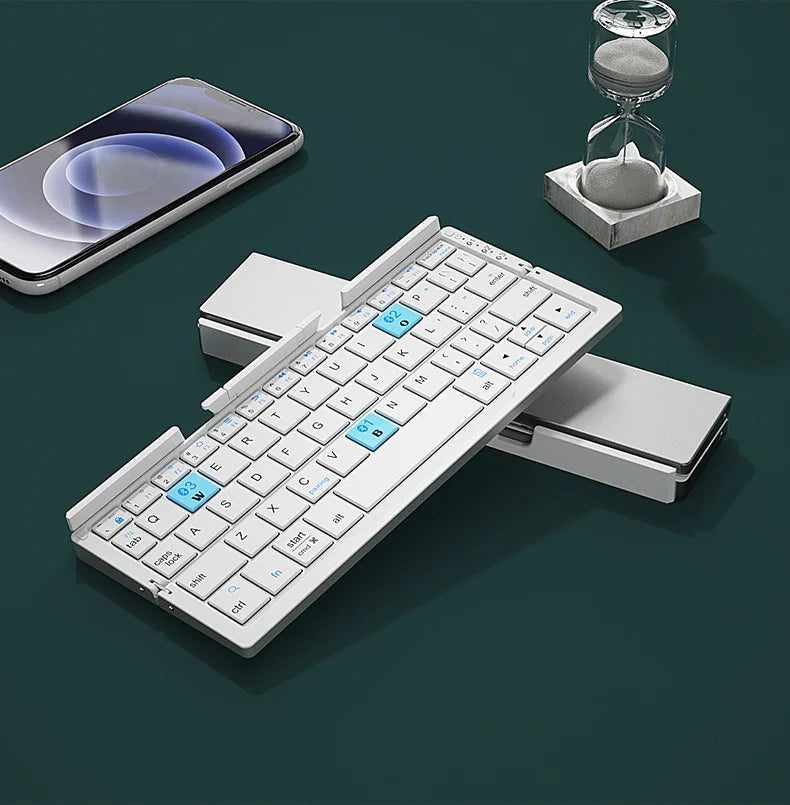 Foldable Bluetooth Keyboard - Ultra-Compact Wireless Travel Keypad - TradixPro