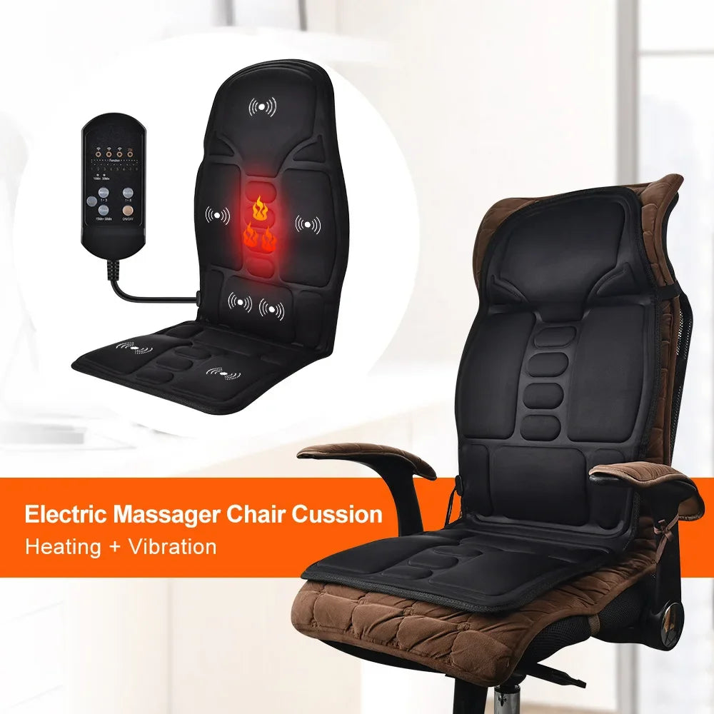 Full-Body Heated Massage Cushion with 7 Motors - Car, Home & Office - TradixPro