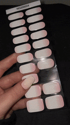 Gel Nail Wraps with UV Lamp Set - French Full Cover Manicure Kit - TradixPro