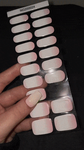 Gel Nail Wraps with UV Lamp Set - French Full Cover Manicure Kit - TradixPro