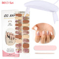 Gel Nail Wraps with UV Lamp Set - French Full Cover Manicure Kit - TradixPro