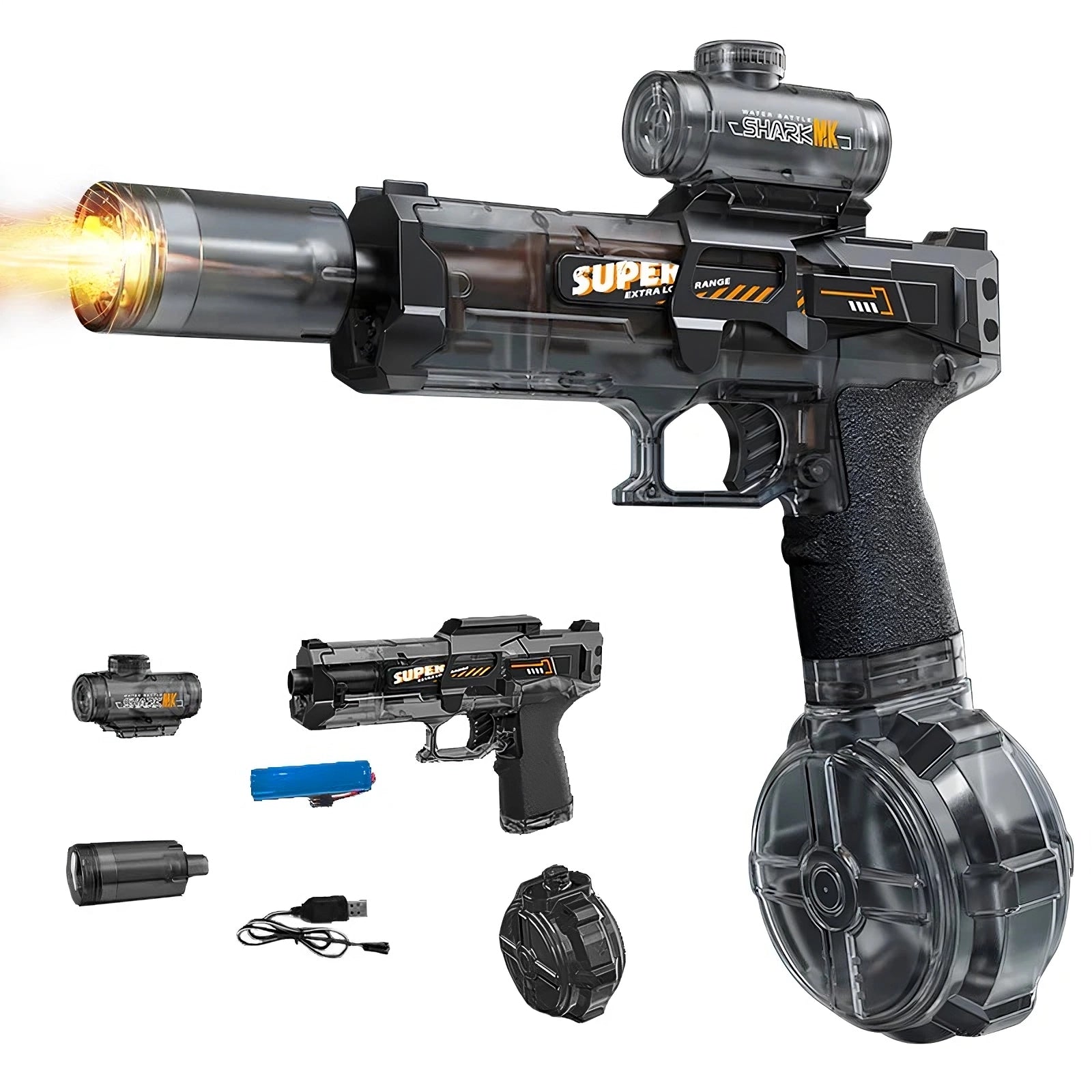 Glow LED Water Gun - Light-Up Electric Blaster for Pool Parties - TradixPro