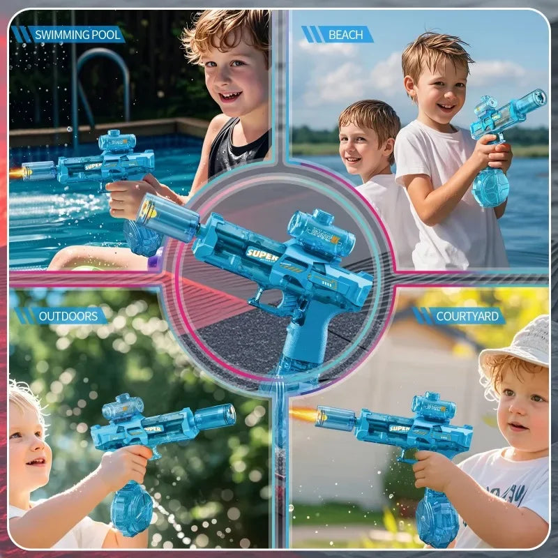 Glow LED Water Gun - Light-Up Electric Blaster for Pool Parties - TradixPro