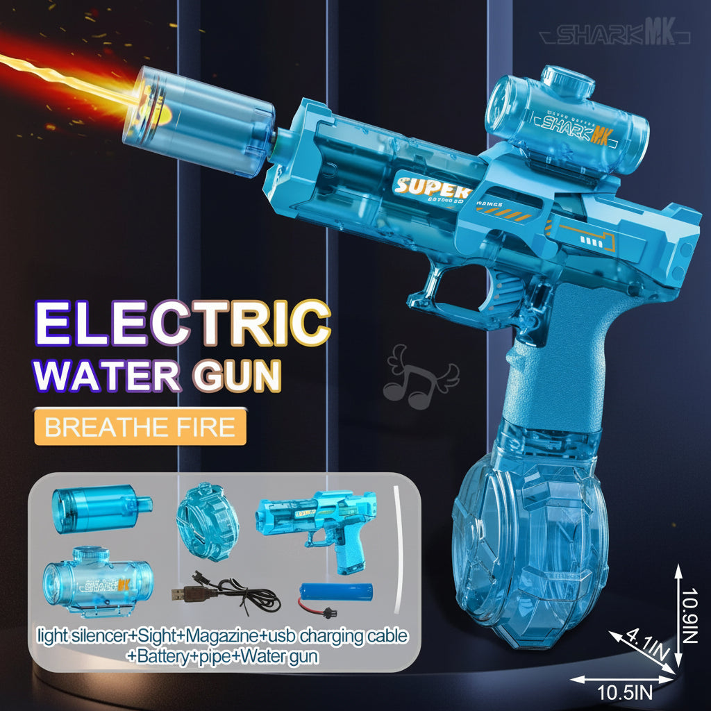 Glow LED Water Gun - Light-Up Electric Blaster for Pool Parties - TradixPro