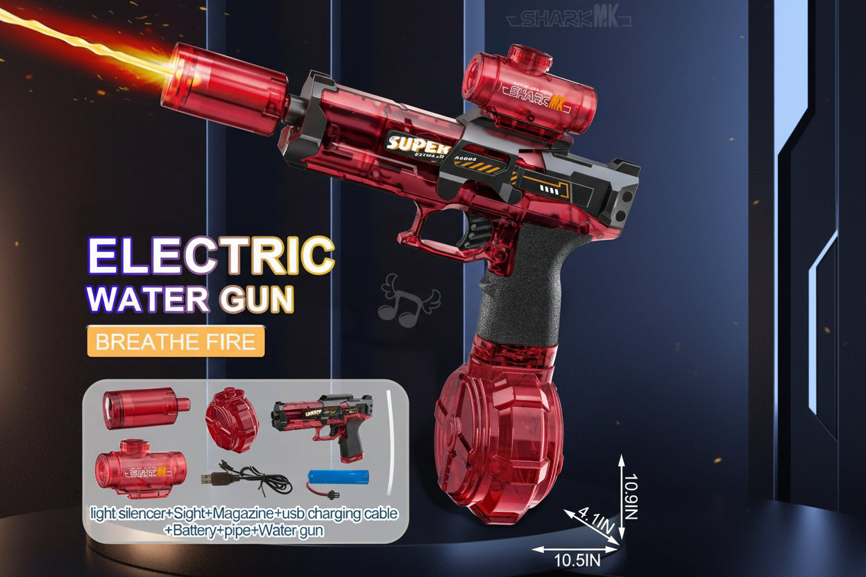 Glow LED Water Gun - Light-Up Electric Blaster for Pool Parties - TradixPro