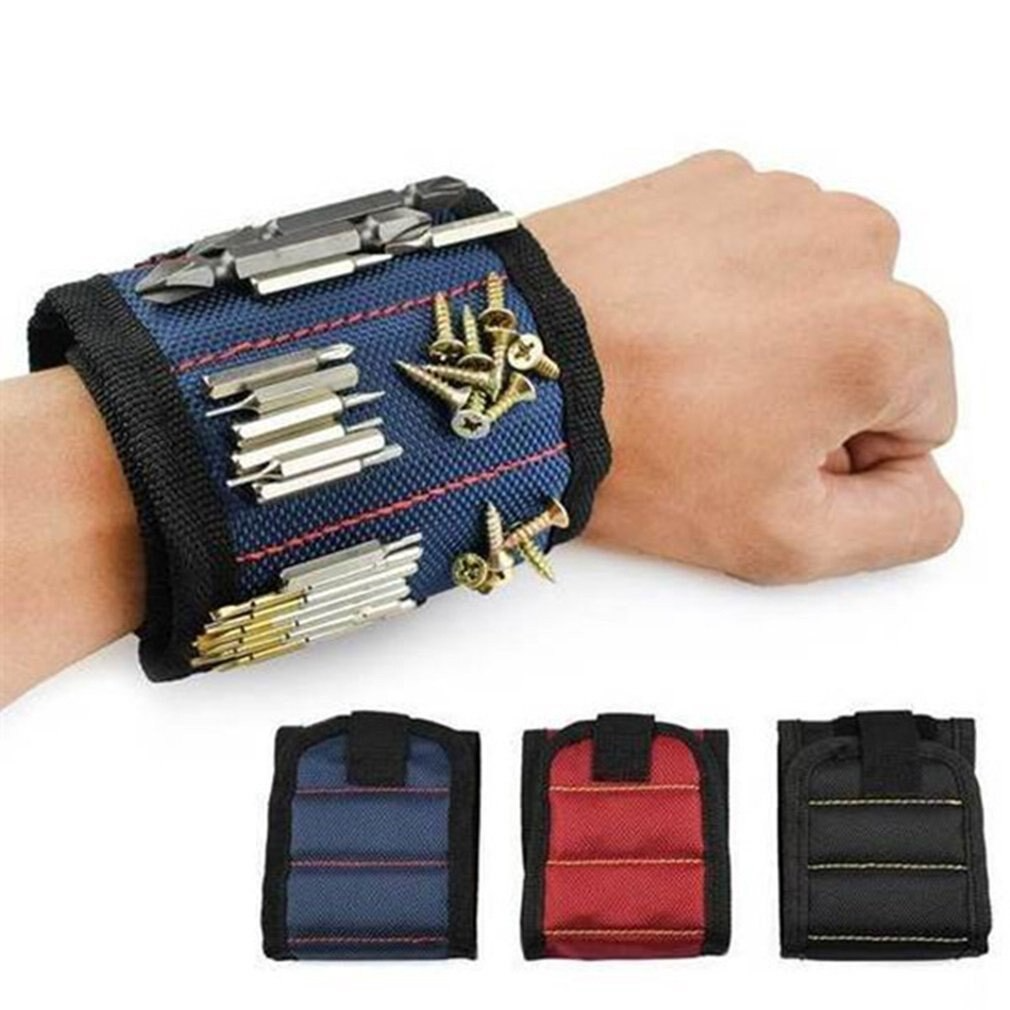 High-Strength Magnetic Wristband Tool Holder (Hands-Free Screw & Nail Organizer) - TradixPro