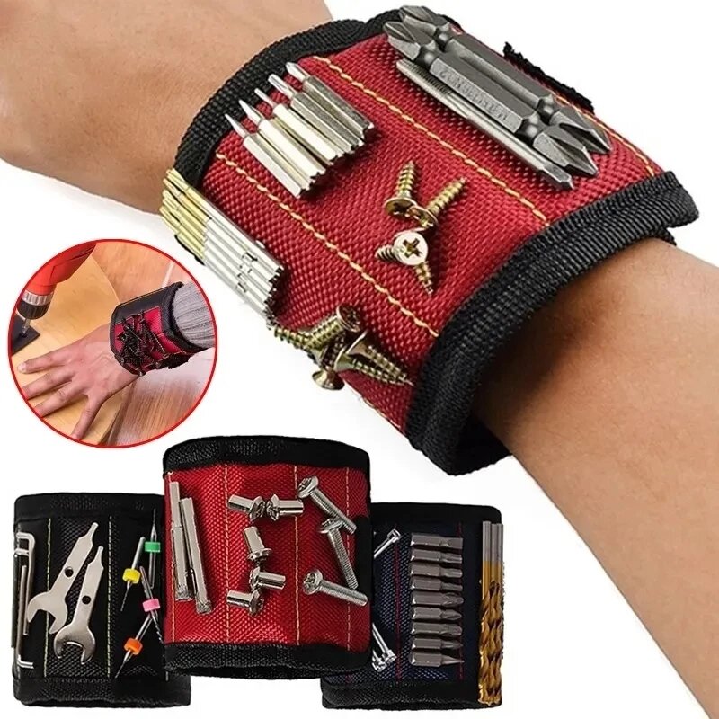 High-Strength Magnetic Wristband Tool Holder (Hands-Free Screw & Nail Organizer) - TradixPro