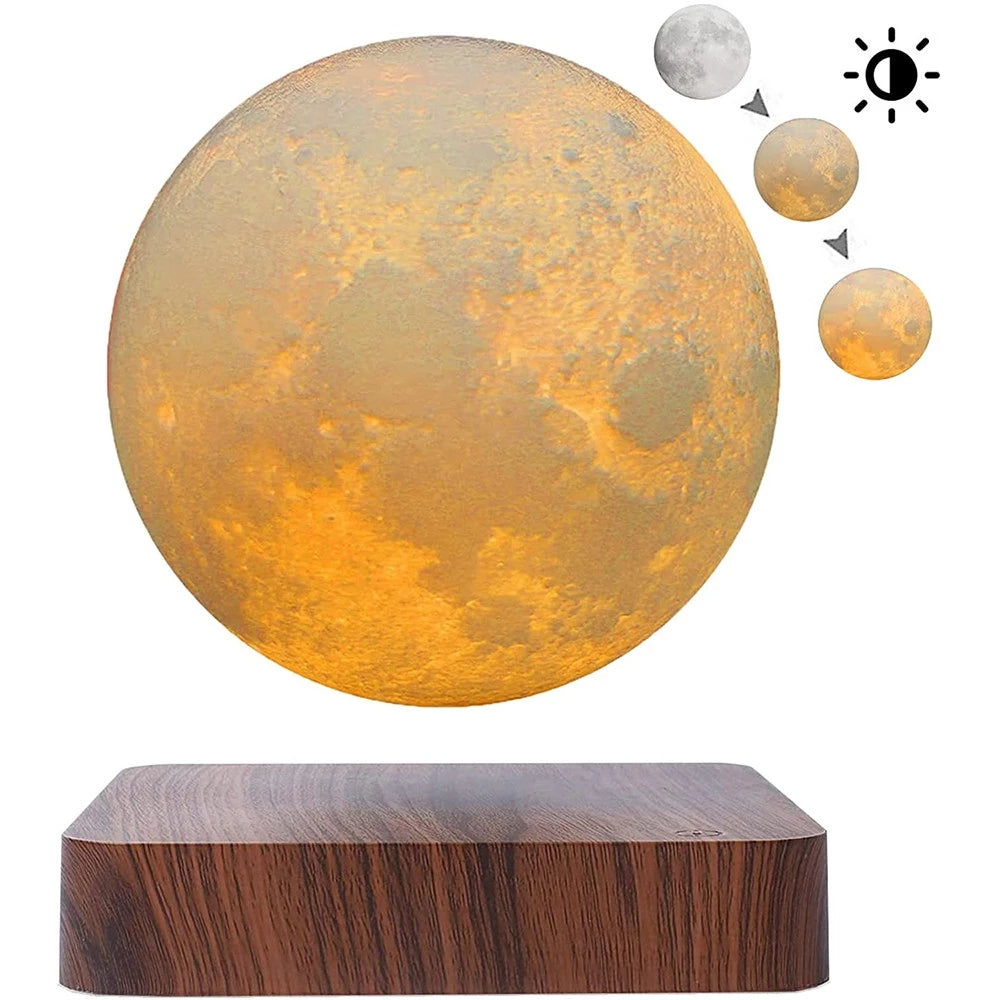 High-Tech Magnetic Levitating Moon Lamp (3D Floating & Rotating Ambiance Light) - TradixPro