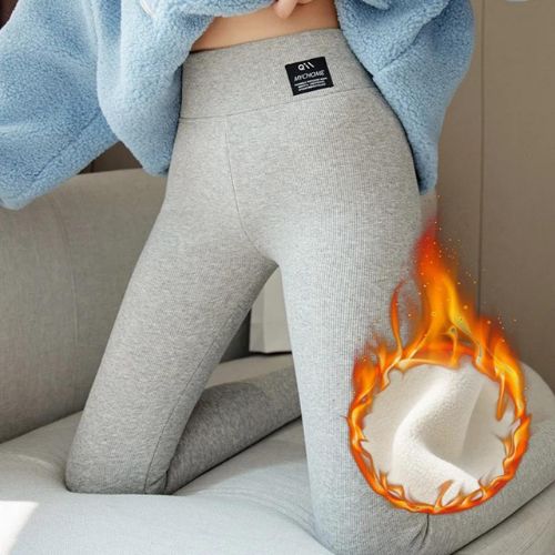 High-Waist Fleece-Lined Thermal Leggings - Shaping & Warmth - TradixPro