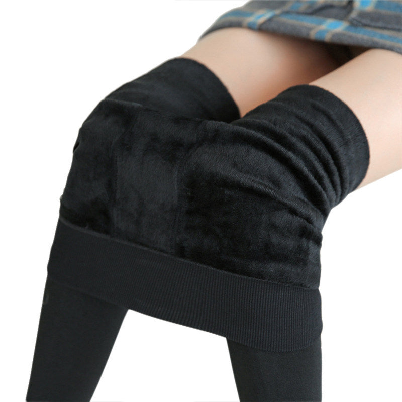 High-Waist Fleece-Lined Thermal Leggings - Shaping & Warmth - TradixPro