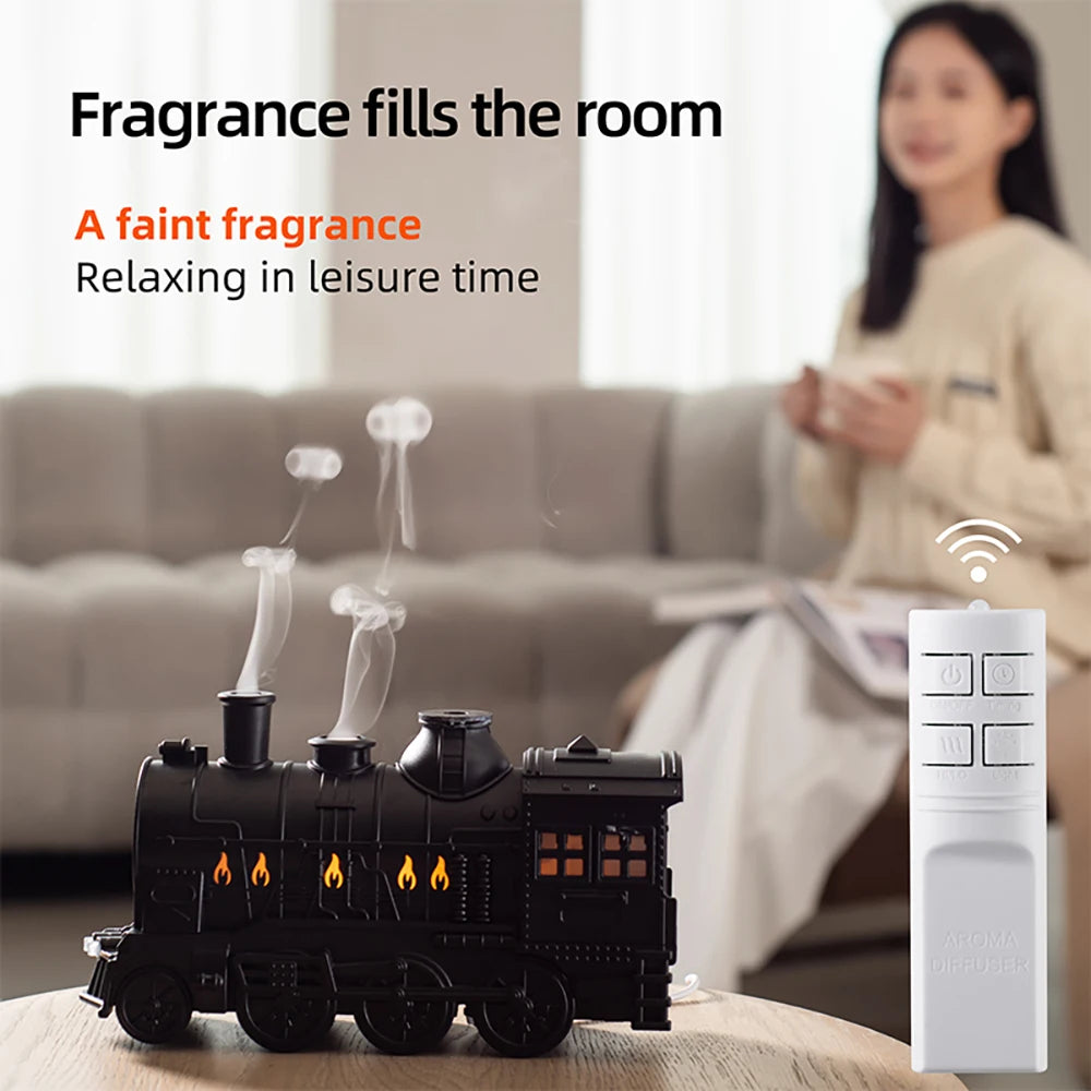 Innovative Vintage Steam Train Humidifier (Fog Effect & Relaxing Night Light) - TradixPro
