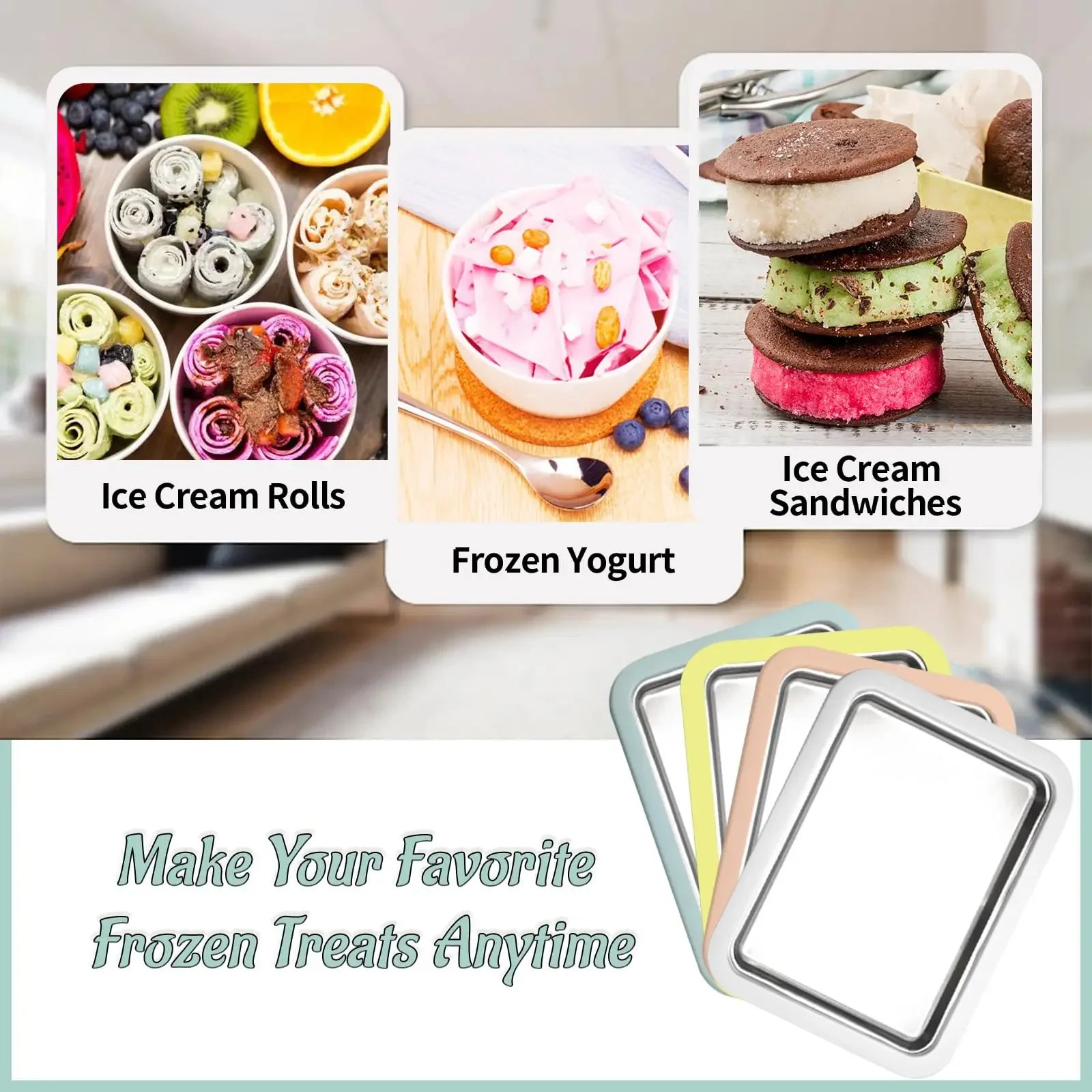 Instant Freeze Rolled Ice Cream Plate (Manual & Quick Dessert Maker) - TradixPro