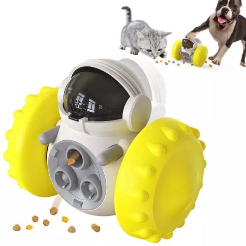 Interactive Pet Treat Dispenser Robot - IQ Training Toy for Dogs & Cats - TradixPro
