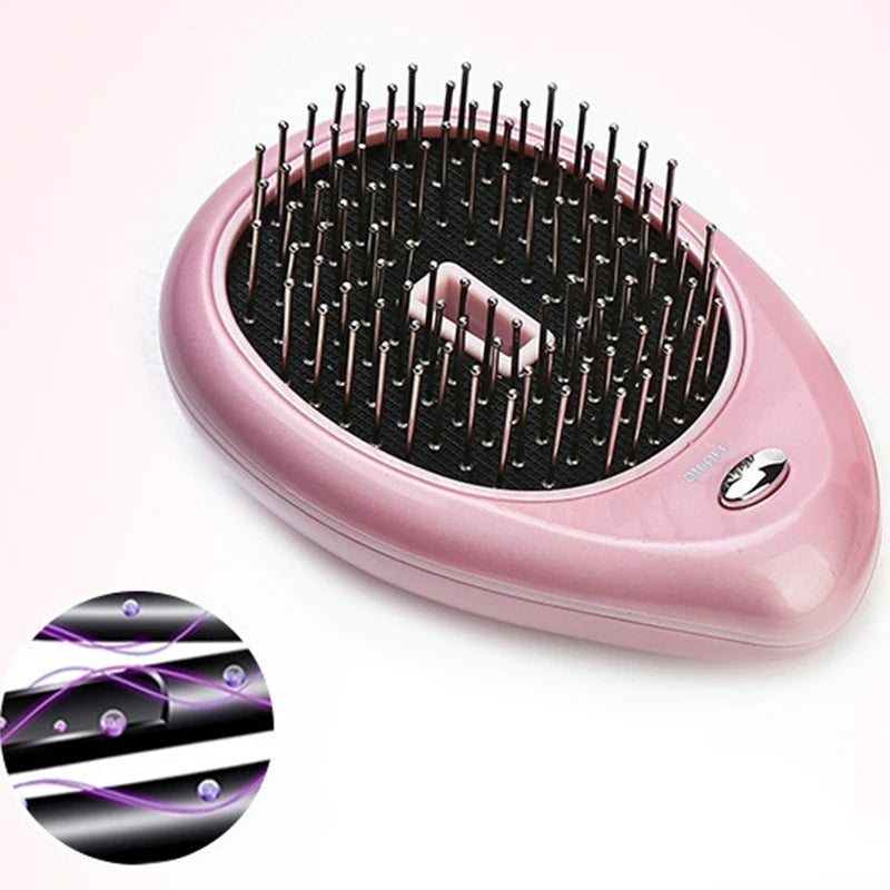 Ionic Vibrating Hair Brush Anti-Static - Detangling & Scalp Massage Brush - TradixPro
