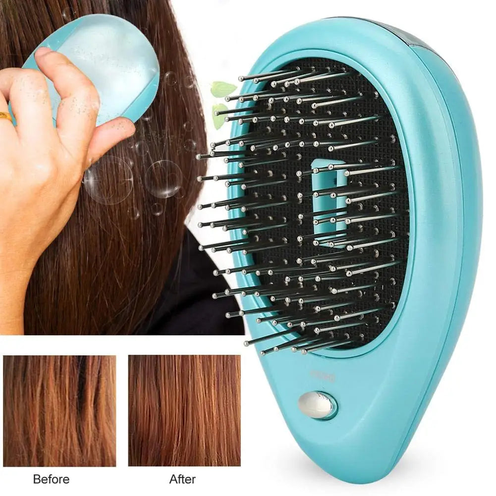Ionic Vibrating Hair Brush Anti-Static - Detangling & Scalp Massage Brush - TradixPro
