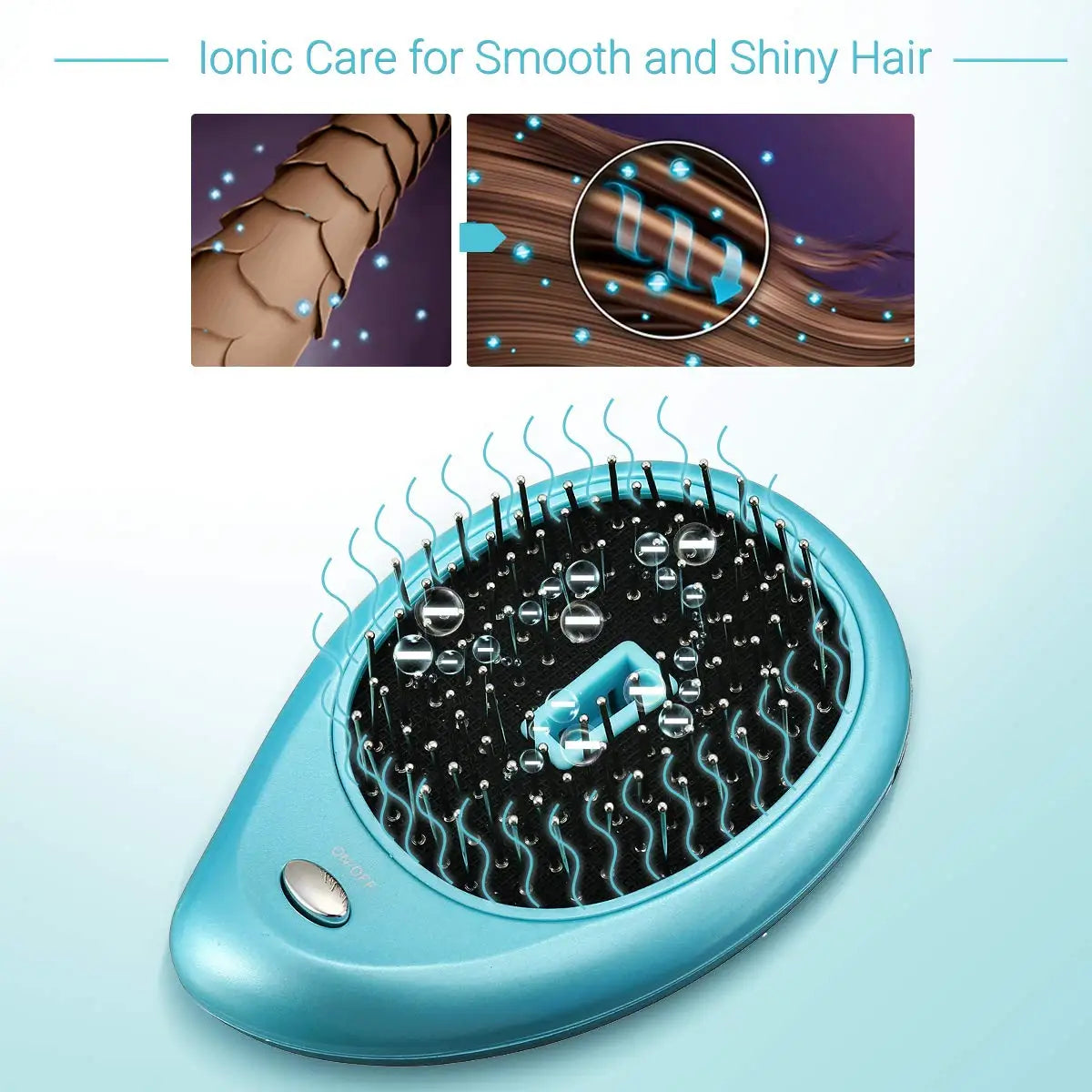 Ionic Vibrating Hair Brush Anti-Static - Detangling & Scalp Massage Brush - TradixPro