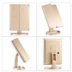 LED Lighted Makeup Mirror - 360° Rotation with Touch Control & Magnification - TradixPro