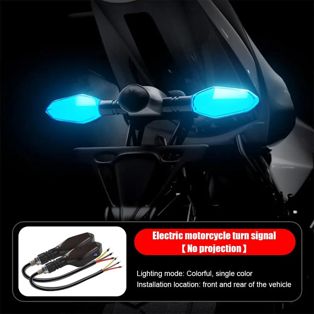 LED Motorcycle Turn Signal Lights with Road Projection - Safety Warning - TradixPro