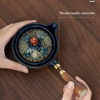 Luxury Ceramic Rotating Teapot Set (Precision Infusion for Perfect Tea Flavor) - TradixPro