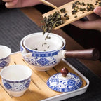 Luxury Ceramic Rotating Teapot Set (Precision Infusion for Perfect Tea Flavor) - TradixPro