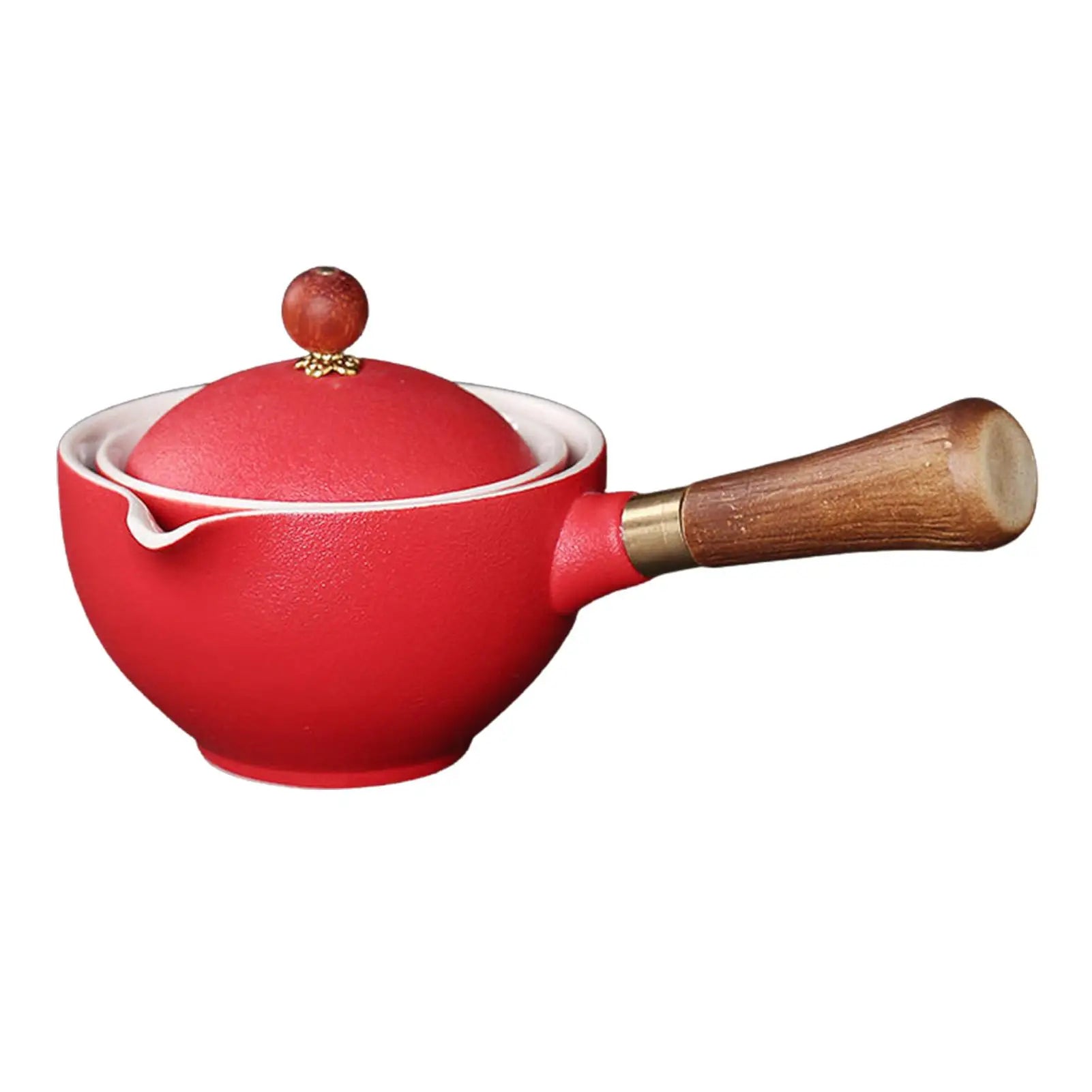 Luxury Ceramic Rotating Teapot Set (Precision Infusion for Perfect Tea Flavor) - TradixPro