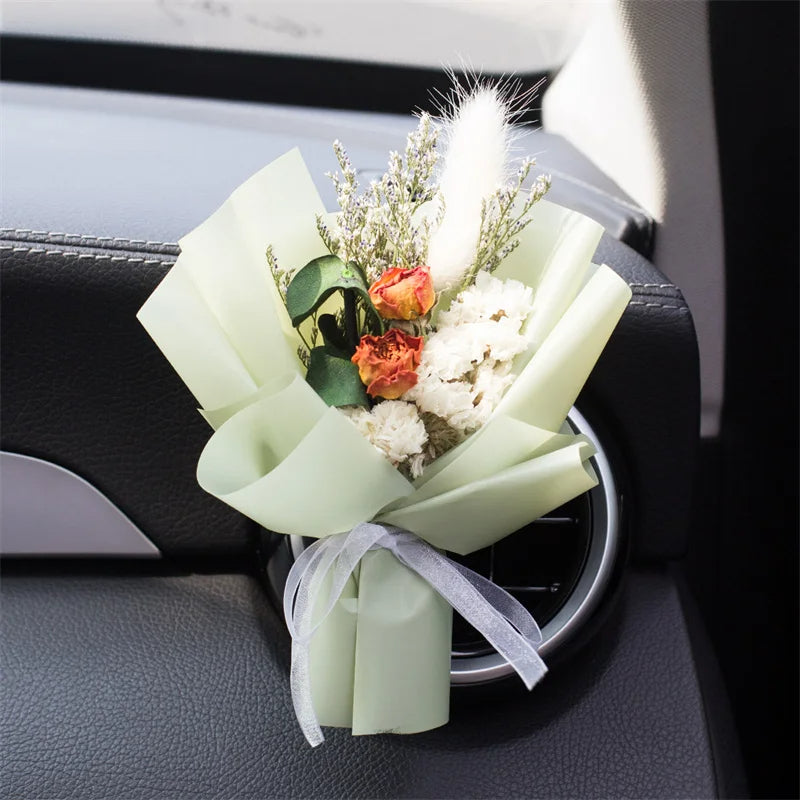 Luxury Dried Flower Car Vent Clip Diffuser (Natural & Long-Lasting Interior Decor) - TradixPro