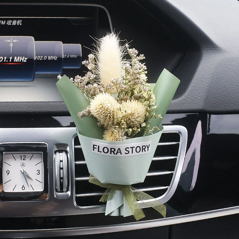 Luxury Dried Flower Car Vent Clip Diffuser (Natural & Long-Lasting Interior Decor) - TradixPro