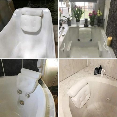 Luxury Non-Slip Bathtub Pillow (Ergonomic Head & Neck Support for Home Spa) - TradixPro