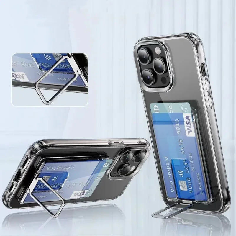 MagSafe Card Holder - Clear Magnetic Wallet with Stand | iPhone - TradixPro