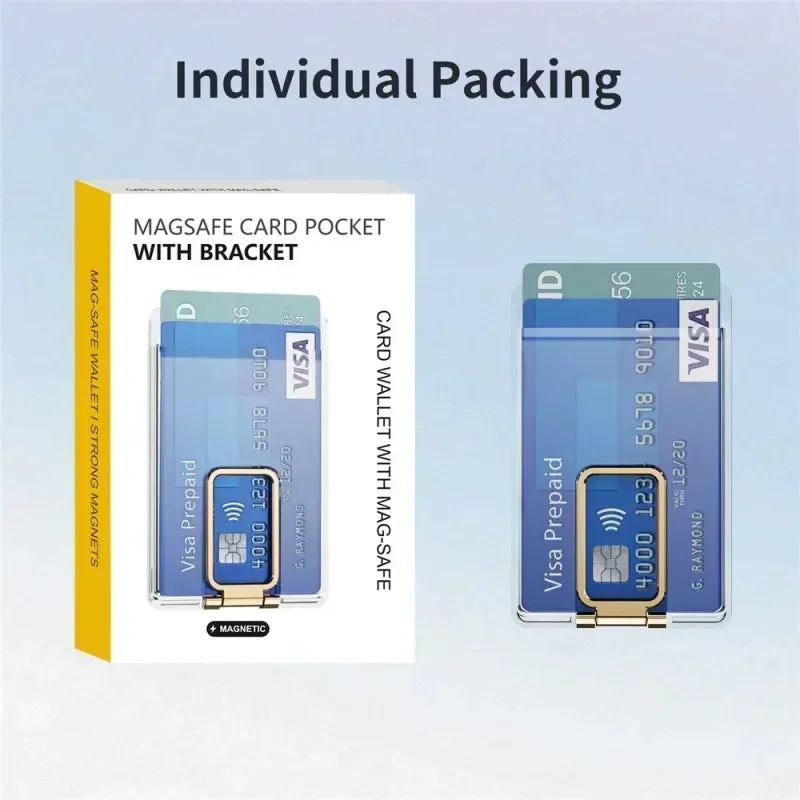 MagSafe Card Holder - Clear Magnetic Wallet with Stand | iPhone - TradixPro