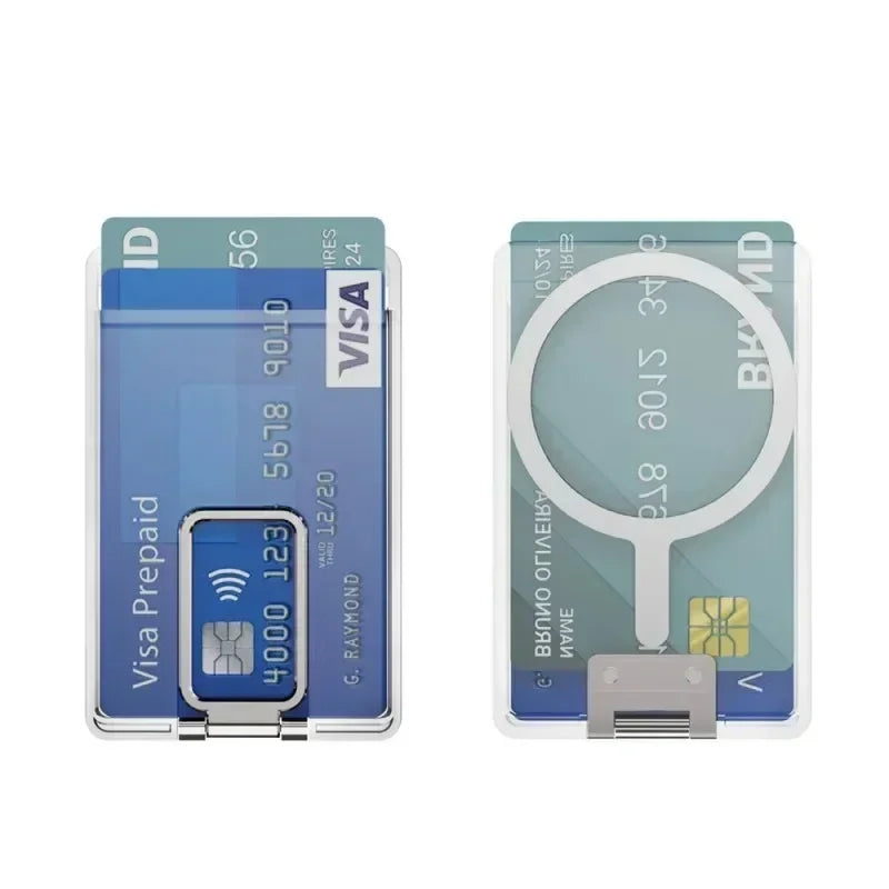 MagSafe Card Holder - Clear Magnetic Wallet with Stand | iPhone - TradixPro