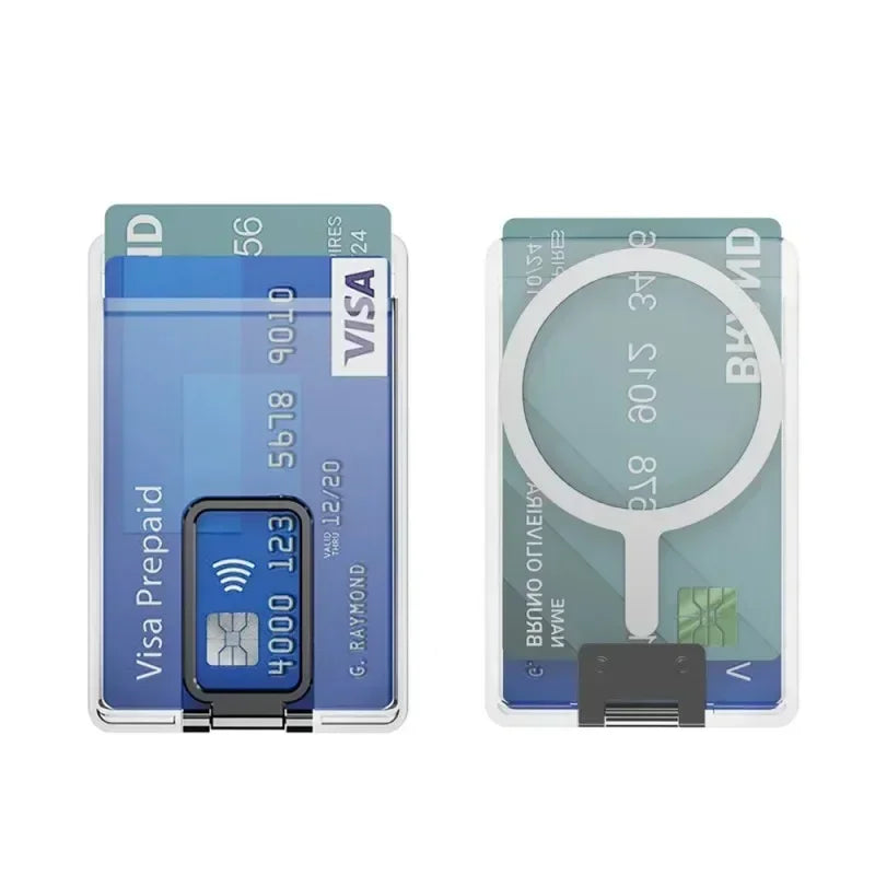 MagSafe Card Holder - Clear Magnetic Wallet with Stand | iPhone - TradixPro