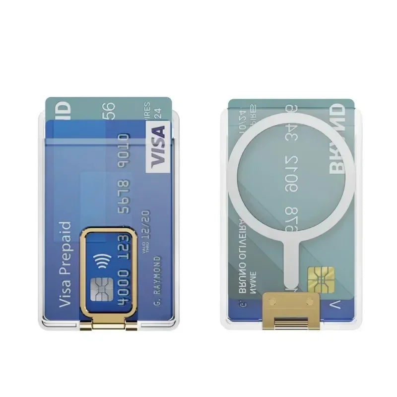 MagSafe Card Holder - Clear Magnetic Wallet with Stand | iPhone - TradixPro