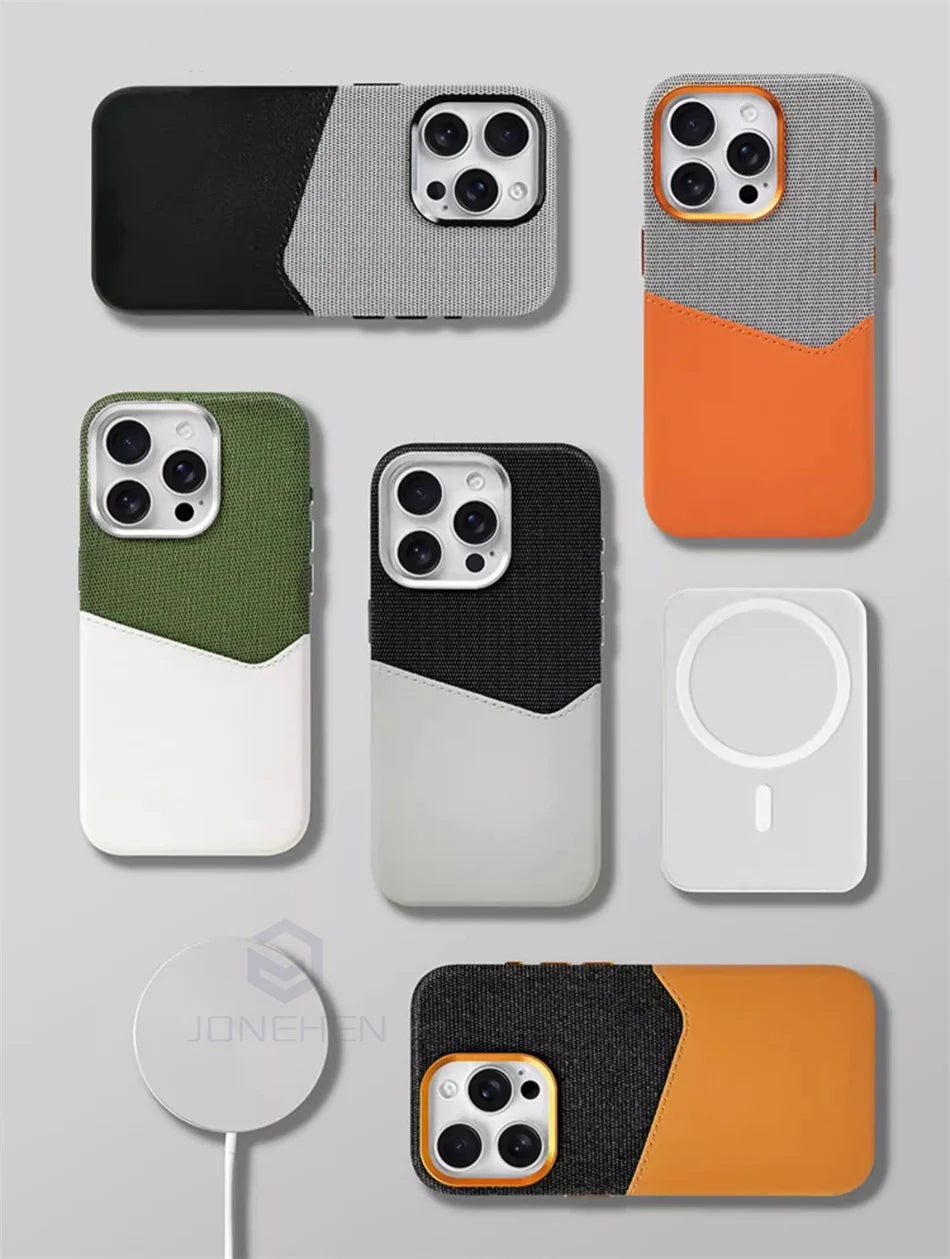 Magnetic Leather Card Holder Case for iPhone - TradixPro