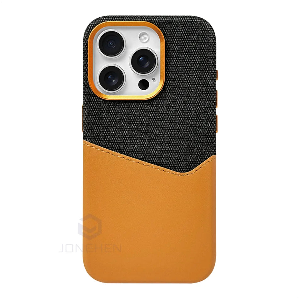 Magnetic Leather Card Holder Case for iPhone - TradixPro