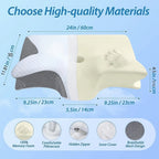 Memory Foam Cervical Pillow - Ergonomic Neck Support | Cooling Arc-Chill Cover - TradixPro