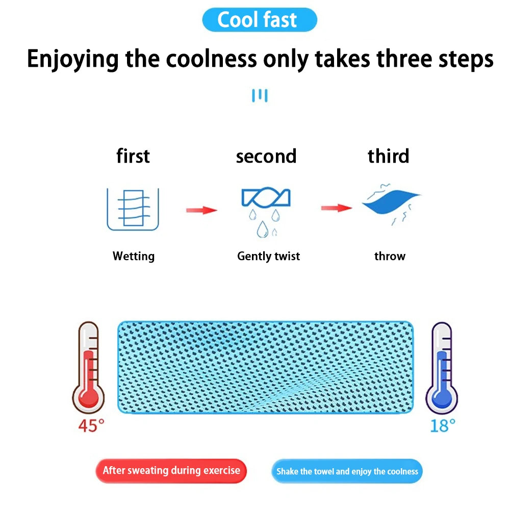 Microfiber Cooling Towel - Quick-Dry Sports Ice Towel for Gym & Outdoor Activities - TradixPro