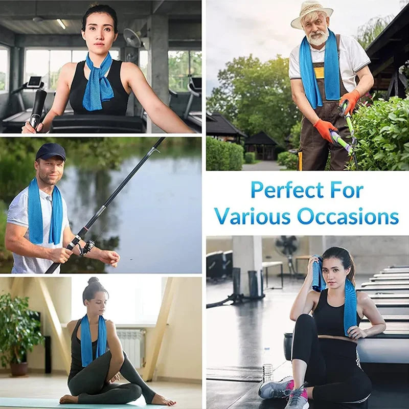 Microfiber Cooling Towel - Quick-Dry Sports Ice Towel for Gym & Outdoor Activities - TradixPro