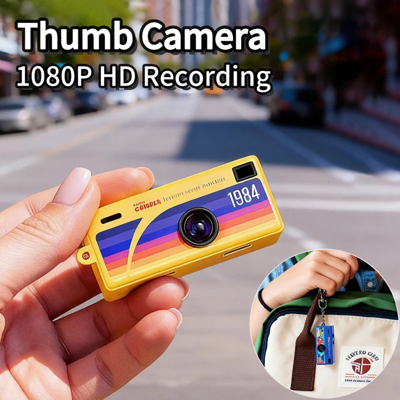 Mini Keychain Thumb Camera 1080P HD - Wide-Angle Retro Pocket Camera - TradixPro