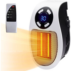 Mini Wall Outlet Space Heater - Adjustable Thermostat 60-90°F | 350W Energy Efficient - TradixPro