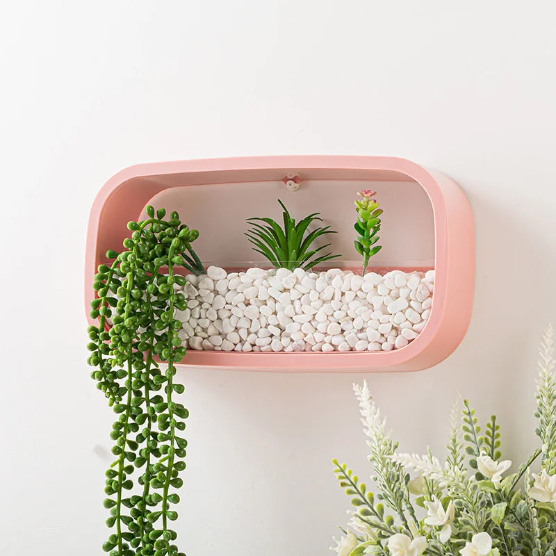Modern Minimalist Rectangular Hanging Wall Vase - Space-Saving Home Decor - TradixPro
