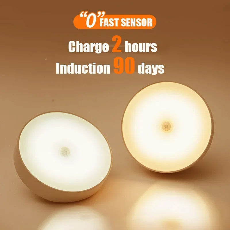 Motion Sensor Night Light - Rechargeable LED Lamp | Magnetic 88° Rotation - TradixPro