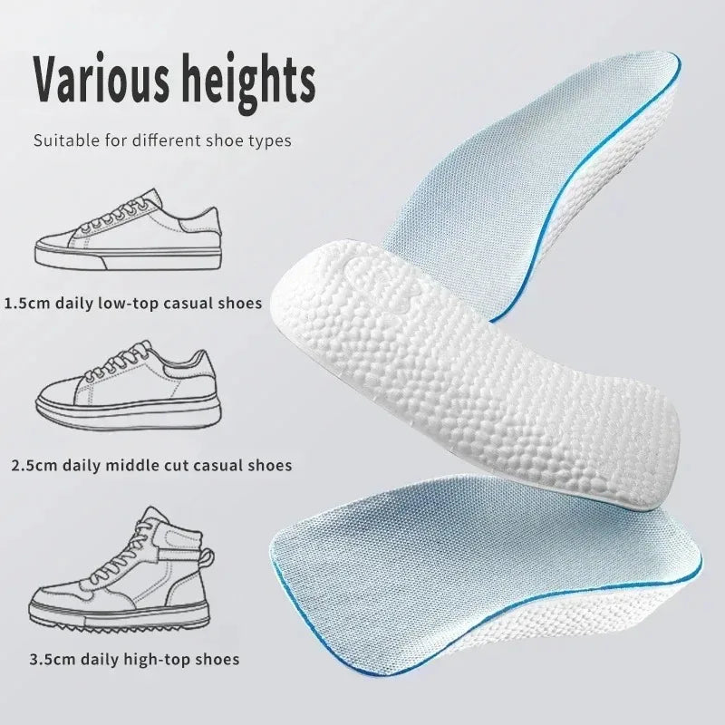 Orthopedic Height Increase Insoles - Arch Support for Plantar Fasciitis & Flat Feet - TradixPro