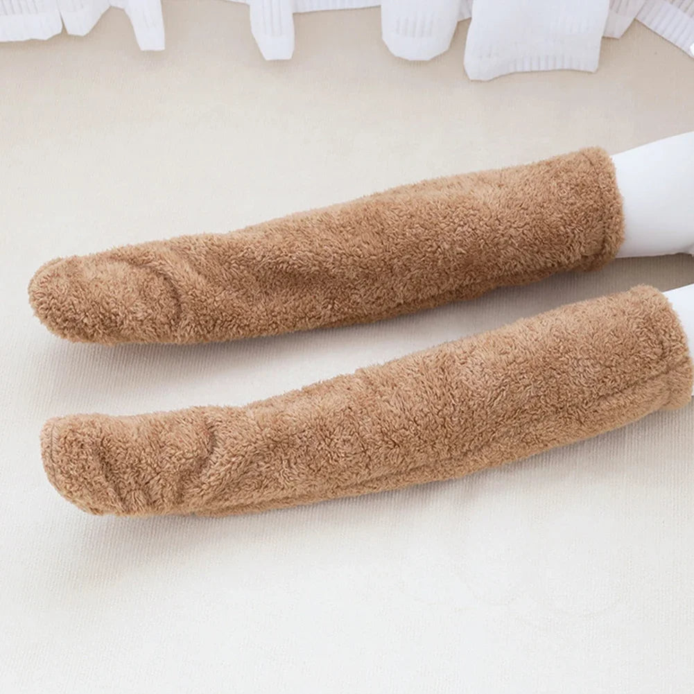 Over-Knee Fuzzy Leg Warmers Double-Sided Plush - 8 Colors - TradixPro