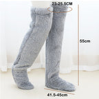 Over Knee Fuzzy Leg Warmers - Double-Sided Plush Winter Socks - TradixPro